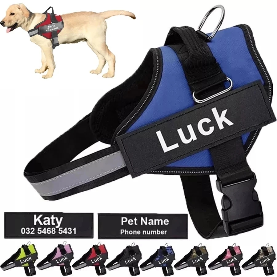 No Pull Dog Harness - Дропшиппинг, жилет для собак, идентификационная нашивка,