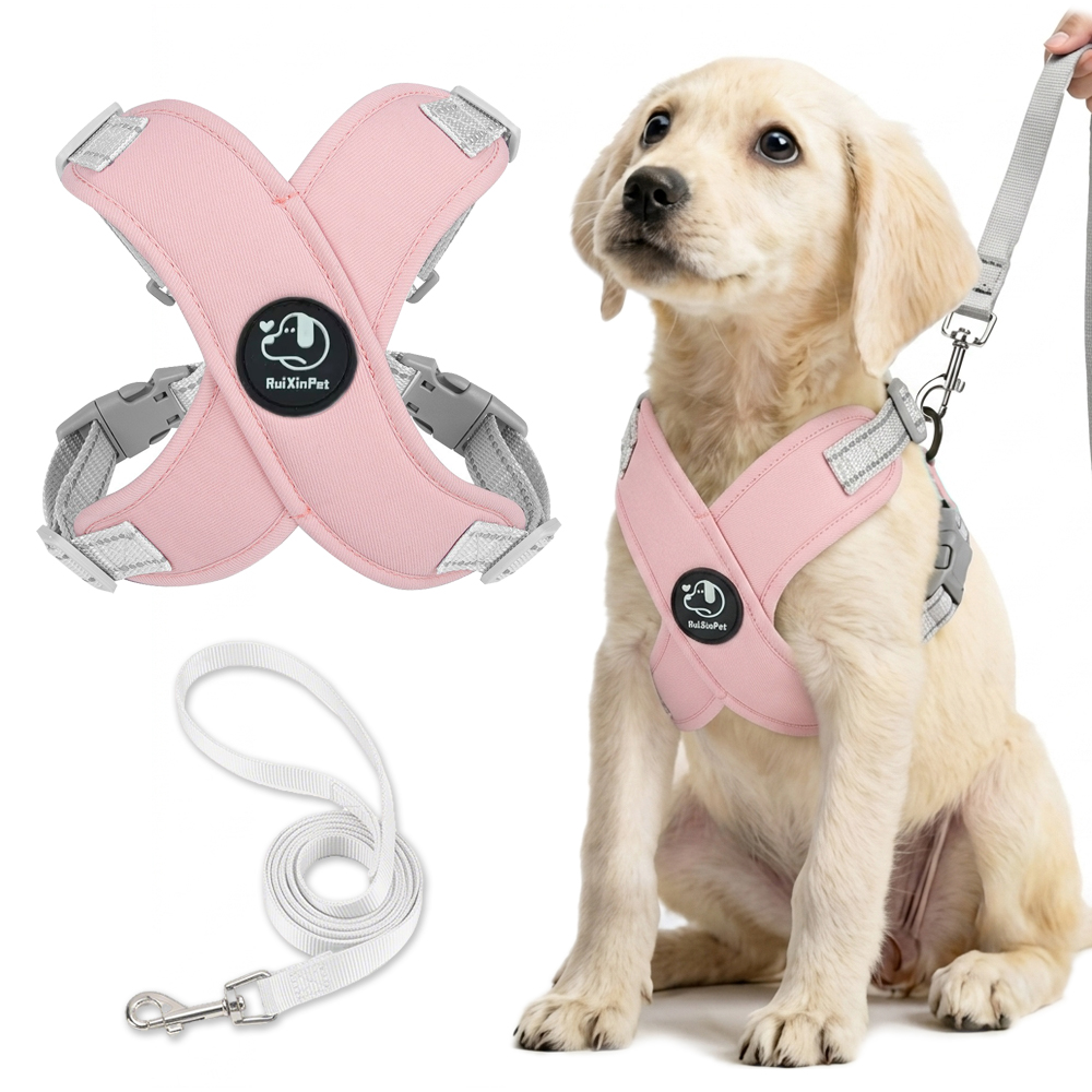 No Pull Dog Harness - Светоотражающий жилет-шлейка для собак с поводком: