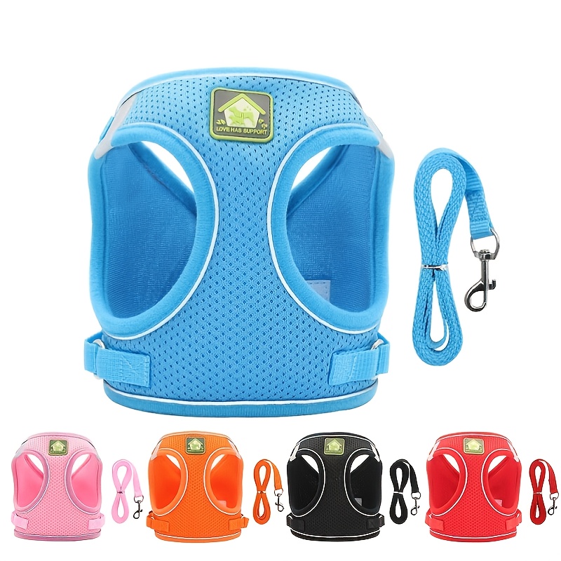 No Pull Dog Harness - Светоотражающий комплект шлейки и поводка для