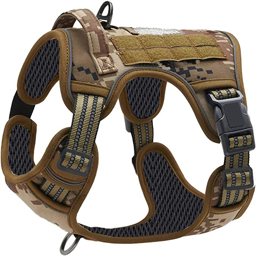 No Pull Dog Harness - Военная тактическая шлейка для собак без